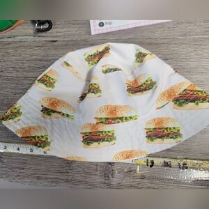 City Hunter OSFA Bucket‎ Hat Hamburger Graphic